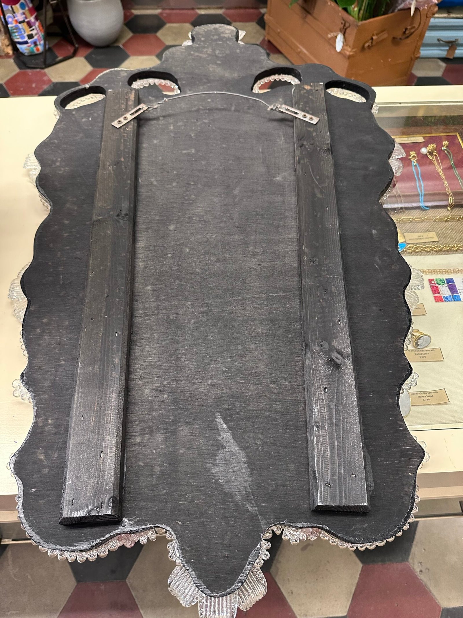 Specchio in vetro di Murano realizzato a mano anni ‘90 - immagine 4